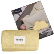 Paturica multifunctionala, Lionelo, Din bambus, Cu proprietati de termoreglare, Antibacteriana, Antifungica, Antialergice, Lavabila la masina de spalat, 100x75 cm, Galben BYNLO-BAMBOO_BLANKET_YELLOW_LEMON