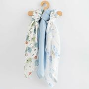 Set 3 scutece, New Baby, Multifunctionale, Din bumbac 100%, Material certificate Oeko Tex Standard 10070x80 cm, Multicolor, Boy BYN56183