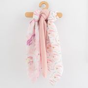 Set 3 scutece, New Baby, Multifunctionale, Din bumbac 100%, Material certificate Oeko Tex Standard 10070x80 cm, Multicolor, Girl BYN56180
