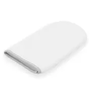 Set prosop cu gluga si manusa baie, New Baby, Dimensiune 80 x 80 cm, Basic, White-gray BYN56245