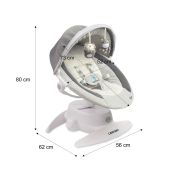 Leagan electric rotativ 360⁰ cu telecomanda, melodii, sunete, senzor de mișcare și inclinare reglabila Caretero OPTI Verde PMICTERO-8003