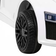 Masinuta electrica cu telecomanda audi r8, roti eva, scaun tapitat, 98x59x43 cm, putere 70w - alb edeedipa.hl1818.bia