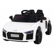 Masinuta electrica cu telecomanda audi r8, roti eva, scaun tapitat, 98x59x43 cm, putere 70w - alb edeedipa.hl1818.bia