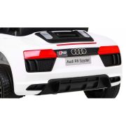 Masinuta electrica cu telecomanda audi r8, roti eva, scaun tapitat, 98x59x43 cm, putere 70w - alb edeedipa.hl1818.bia