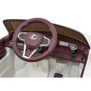 Masinuta electrica cu telecomanda lexus lc500, roti eva, scaun tapitat, 108x60x43 cm, putere 70w - alb edeedipa.je1618.bia