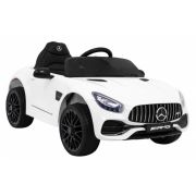 Masinuta electrica cu telecomanda mercedes benz gt, roti eva, scaun tapitat, 108x68x48 cm, putere 70w - alb edeedipa.hl-2588.bia