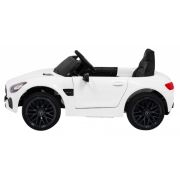 Masinuta electrica cu telecomanda mercedes benz gt, roti eva, scaun tapitat, 108x68x48 cm, putere 70w - alb edeedipa.hl-2588.bia