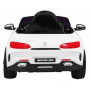 Masinuta electrica cu telecomanda mercedes benz gt, roti eva, scaun tapitat, 108x68x48 cm, putere 70w - alb edeedipa.hl-2588.bia