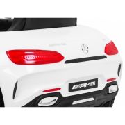 Masinuta electrica cu telecomanda mercedes benz gt, roti eva, scaun tapitat, 108x68x48 cm, putere 70w - alb edeedipa.hl-2588.bia
