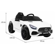 Masinuta electrica cu telecomanda mercedes benz gt, roti eva, scaun tapitat, 108x68x48 cm, putere 70w - alb edeedipa.hl-2588.bia