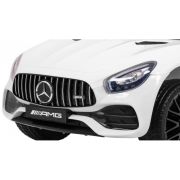 Masinuta electrica cu telecomanda mercedes benz gt, roti eva, scaun tapitat, 108x68x48 cm, putere 70w - alb edeedipa.hl-2588.bia