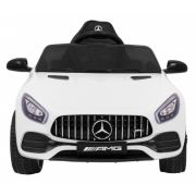 Masinuta electrica cu telecomanda mercedes benz gt, roti eva, scaun tapitat, 108x68x48 cm, putere 70w - alb edeedipa.hl-2588.bia