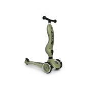 Trotineta Copii Cu Sezut, Transformabila 2in1, Highwaykick 1 Olive, 1-5 Ani, Pana La 50 Kg, Scoot  Ride Pjb160629