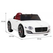Masinuta electrica cu telecomanda bentley exp 12, roti eva, scaun tapitat, 107x59x44 cm, putere 24v - alb edeedipa.je1166.bia
