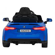 Masinuta electrica cu telecomanda bmw m4, roti eva, scaun tapitat, 112x71x46 cm, putere 70w - albastru edeedipa.sx2418.nie