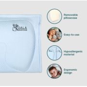 Perna alaptare anti plagiocefalie, cu spuma memory, 2 huse detasabile, certificata in Germania, Koala Perfect Head Breastfeeding Blue LVTK8051938140070