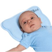 Perna bebelusi anti plagiocefalie 0-12 luni, forma ergonomica cu spuma memory, 2 huse detasabile, certificata in germania, koala perfect head blue lvtk8051938140018