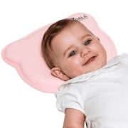 Perna bebelusi anti plagiocefalie 0-12 luni, forma ergonomica cu spuma memory, 2 huse detasabile, certificata in germania, koala perfect head pink lvtk8051938140025
