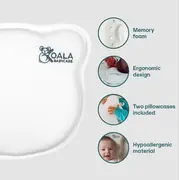 Perna bebelusi anti plagiocefalie 0-12 luni, forma ergonomica cu spuma memory, 2 huse detasabile, certificata in germania, koala perfect head white lvtk8051938140001
