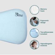 Perna bebelusi anti plagiocefalie 0-36 luni, forma ergonomica cu spuma memory, 2 huse detasabile, certificata in germania, koala perfect head maxi blue lvtk8051938140049