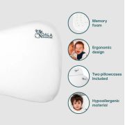Perna bebelusi anti plagiocefalie 0-36 luni, forma ergonomica cu spuma memory, 2 huse detasabile, certificata in Germania, Koala Perfect Head Maxi White LVTK8051938140032