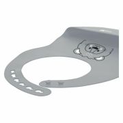 Baveta, FreeON, Moale, Din silicon, Fara BPA, Cu buzunar, 31 x 24 cm, Lion Grey BYN49430