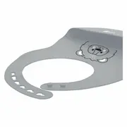 Baveta, FreeON, Moale, Din silicon, Fara BPA, Cu buzunar, 31 x 24 cm, Lion Grey BYN49430
