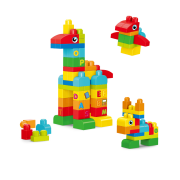 Set de constructie in cutie  - animalute (62 piese)