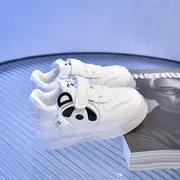 Adidasi albi cu luminite - panda mba-223-2-c