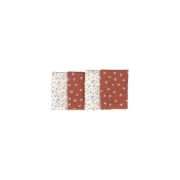 Set 4 lavete, Bubaba, Din muselina, Dimensiune 40x40 cm, Pentru spalarea si ingrijirea fetei si a corpului bebelusului dupa masa sau baita, Pink BYN84515