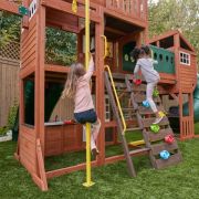 Complex de joaca din lemn odyssey cu 3 tobogane si leagane 2 in 1 kidkraft - okekkf29410e