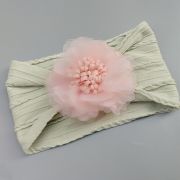 Bentita lata cu model din tesatura si fundita din tulle mbj0074-c7