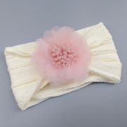 Bentita lata cu model din tesatura si fundita din tulle mbj0074-c7
