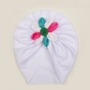 Caciulita tip turban cu floricica multicolora md23107-ct7