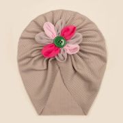 Caciulita tip turban cu floricica multicolora md23107-ct7
