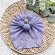 Caciulita tip turban cu model ajurat si floare aplicata mdj0034-cd