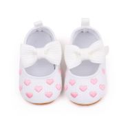 Pantofiori albi cu inimioare roz mbbls3076-4-p01