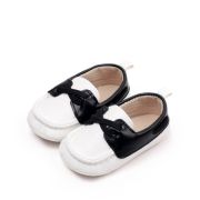 Pantofiori albi cu negru tip mocasini csbbw3230-2-p24