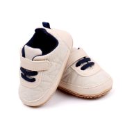 Pantofiori crem cu sireturi bleumarine pentru baietei mdbnb3102-1-p3