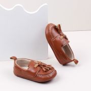 Pantofiori maro tip mocasini cu ciucurasi csbbw3238-1-sa3