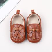 Pantofiori maro tip mocasini cu ciucurasi csbbw3238-1-sa3