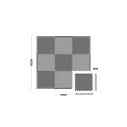 Covor din spuma pentru copii tip puzzle antiderapant si termoizolant,acoperit cu plus moale, 119x119 cm, gioco 45, 21 piese,1 cm grosime, en 71-1/en 71-2/en 71-3, ce lvtk5903796015355