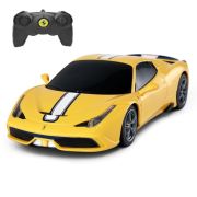 MASINA CU TELECOMANDA FERRARI 458 SPECIALE A GALBEN CU SCARA 1 LA 24 VIVRas71900_Galben