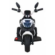 Motocicleta electrica fast tourist, roti din plastic, scaun tapitat, 83x35x63 cm, putere 18w - alb edeedipa.blj818.bia
