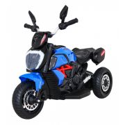 Motocicleta electrica fast tourist, roti din plastic, scaun tapitat, 83x35x63 cm, putere 18w - albastru edeedipa.blj818.nie