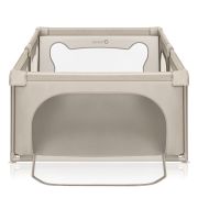 Tarc de joaca copii, Lionelo, Willow, 127 x 187 cm, Pliere compacta, Include geanta de transport, Din plasa, Cu doua intrari laterale si fermoar, Cu ventuze pentru stabilitate, Conform cu EN 12227:2010, Bej BYNLO-WILLOW_BEIGE_SAND