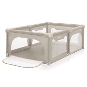 Tarc de joaca copii, Lionelo, Willow, 127 x 187 cm, Pliere compacta, Include geanta de transport, Din plasa, Cu doua intrari laterale si fermoar, Cu ventuze pentru stabilitate, Conform cu EN 12227:2010, Bej BYNLO-WILLOW_BEIGE_SAND