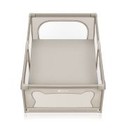 Tarc de joaca copii, Lionelo, Willow, 127 x 187 cm, Pliere compacta, Include geanta de transport, Din plasa, Cu doua intrari laterale si fermoar, Cu ventuze pentru stabilitate, Conform cu EN 12227:2010, Bej BYNLO-WILLOW_BEIGE_SAND
