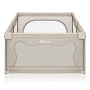 Tarc de joaca copii, Lionelo, Willow, 127 x 187 cm, Pliere compacta, Include geanta de transport, Din plasa, Cu doua intrari laterale si fermoar, Cu ventuze pentru stabilitate, Conform cu EN 12227:2010, Bej BYNLO-WILLOW_BEIGE_SAND