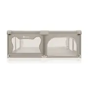 Tarc de joaca copii, Lionelo, Willow XL,180 x 200 cm, Pliere compacta, Include geanta de transport, Din plasa, Cu doua intrari laterale si fermoar, Cu ventuze pentru stabilitate, Conform cu EN 12227:2010, Bej BYNLO-WILLOW_XL_BEIGE_SAND